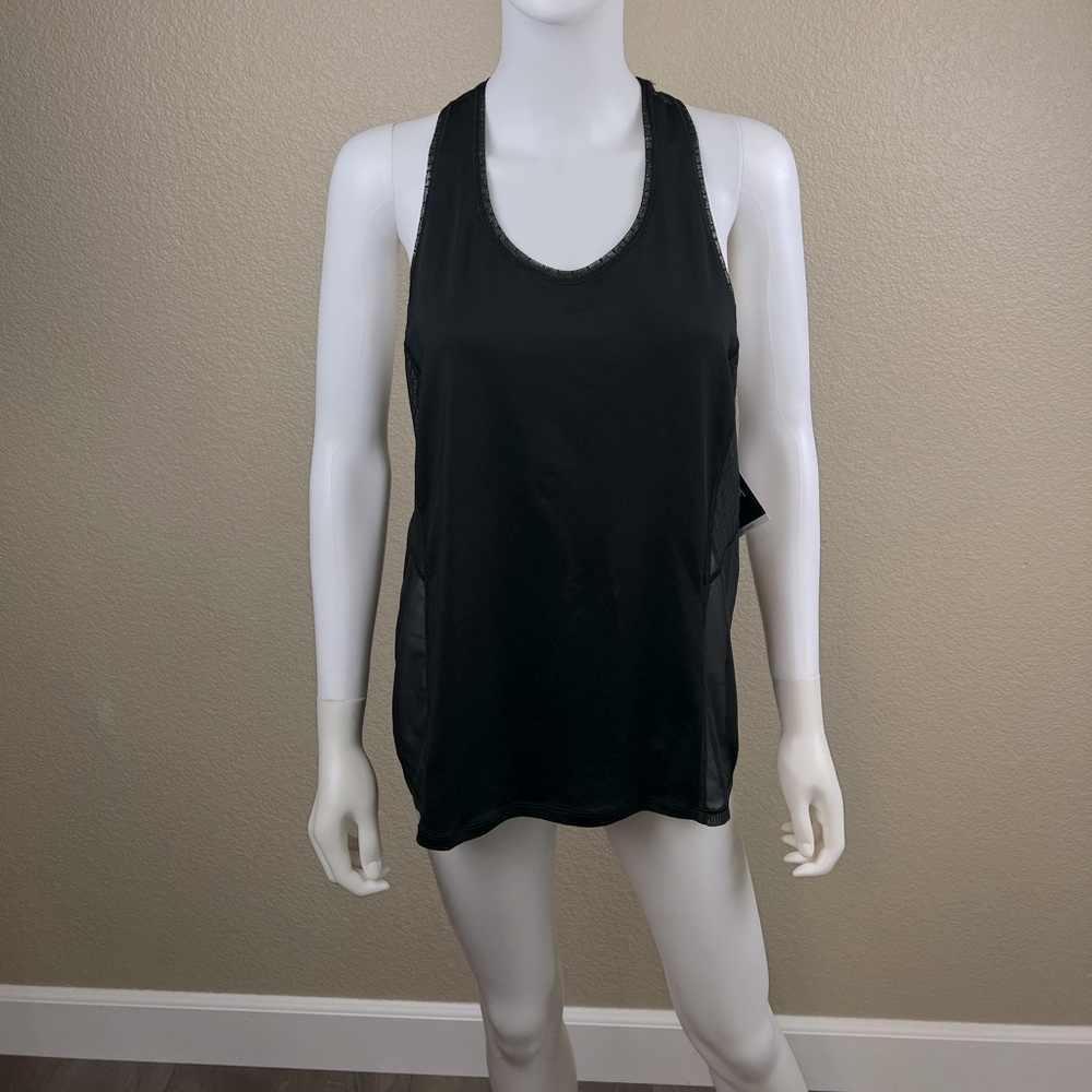 NWT $50 
Victoria’s Secret Black Sport Lace Tank Top NWT